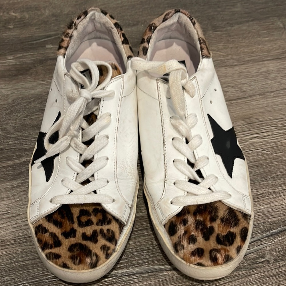 Golden Goose Venezia Cow-hair tennis shoe